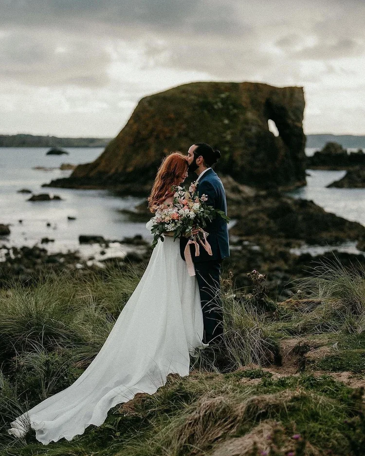 Secluded Irish beach ceremony